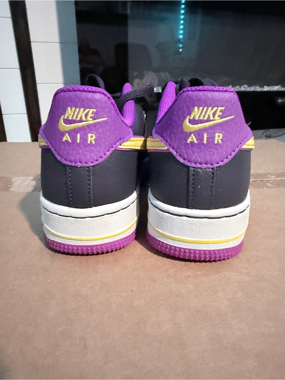 Nike Air Force 1 Low in Purple and Yellow - Picture 3 of 7
